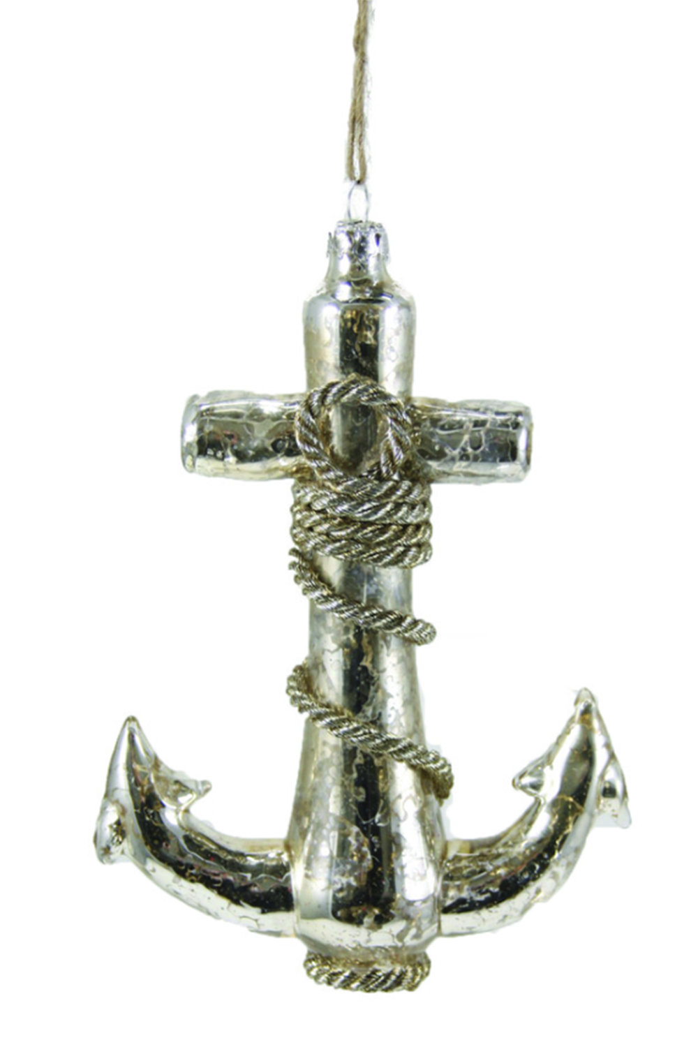 Funky Ornament - Mighty Ship Anchor Silver