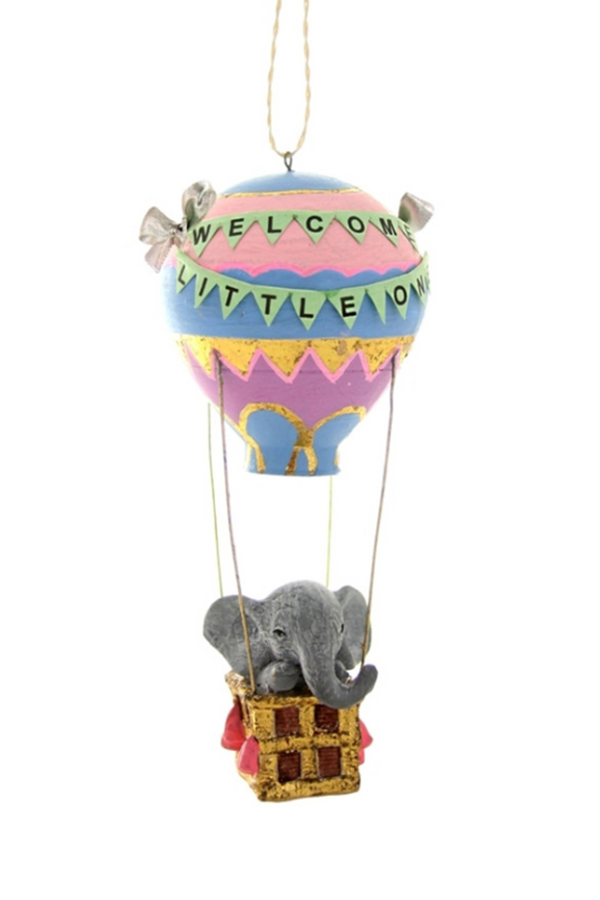 Funky Ornament - Welcome Little One Hot Air Balloon