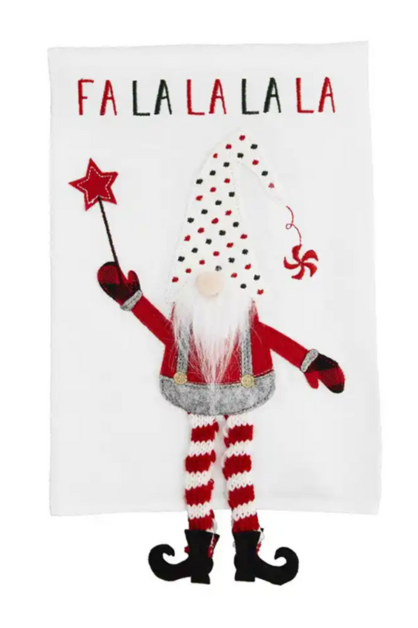 Christmas Dangle Leg Gnome Towel - Fa La La