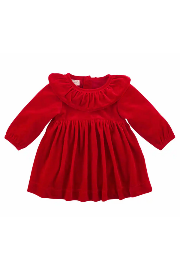 Little Girl's Red Velvet Dress