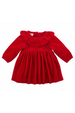 Little Girl's Red Velvet Dress