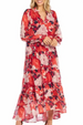 Simone Maxi Dress - Red Floral