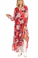 Simone Maxi Dress - Red Floral