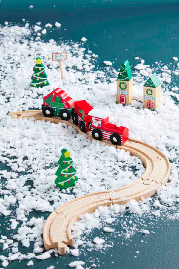 Kids Holiday Toy Set - Wood Train