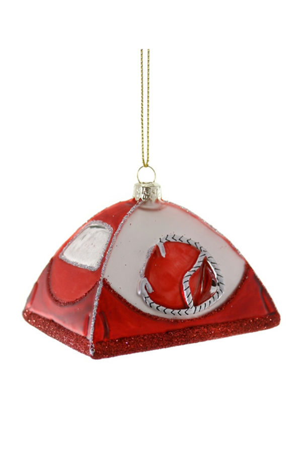 Glass Ornament - Camping Tent