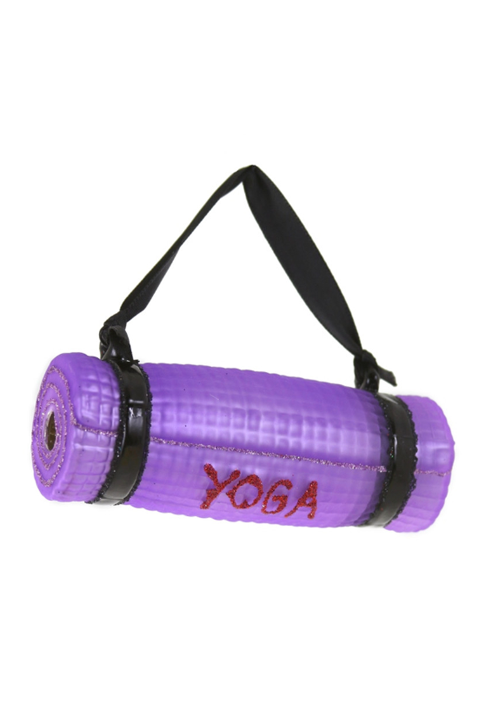 Glass Ornament - Purple Yoga Mat