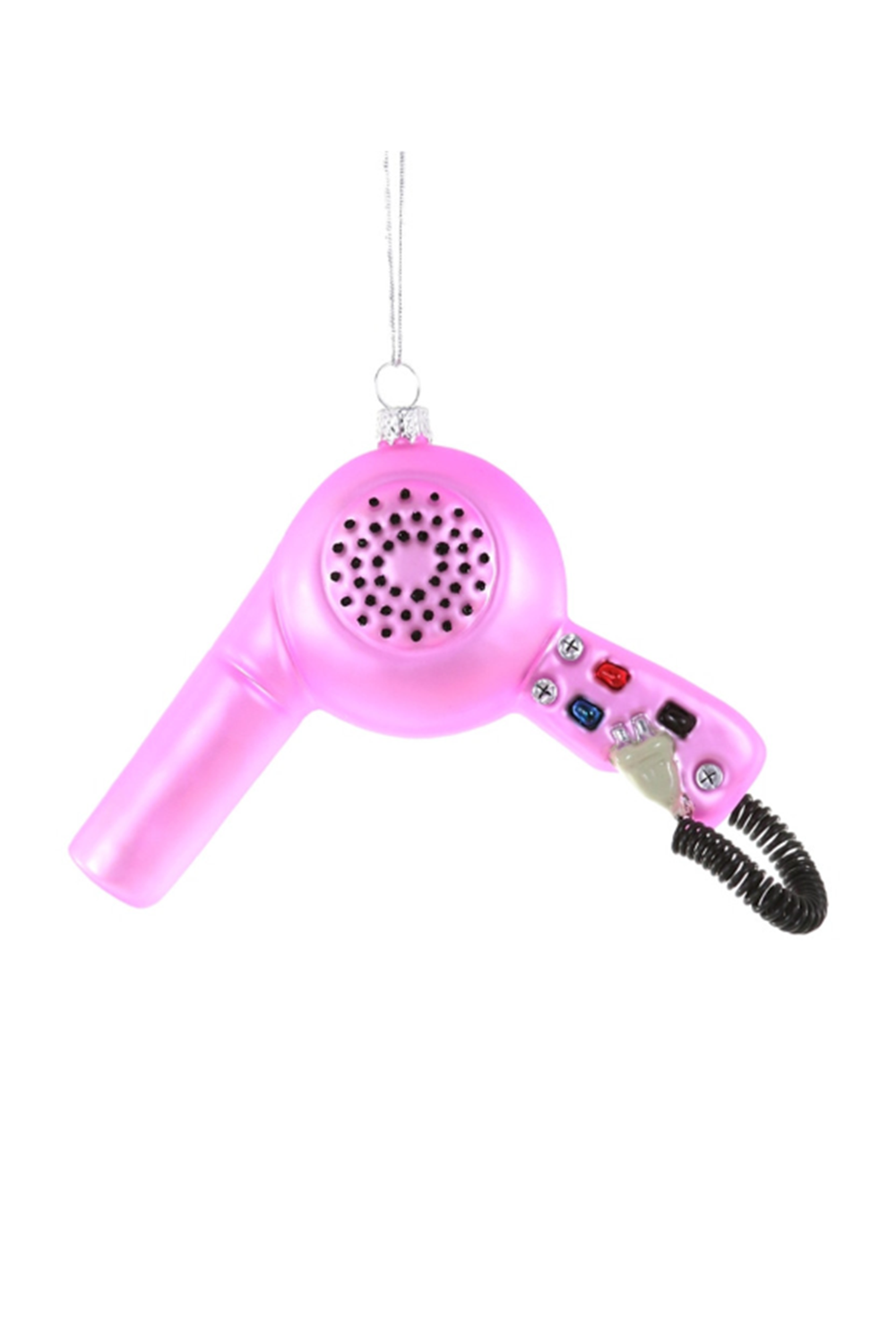 Glass Ornament - Pink Hair Dryer