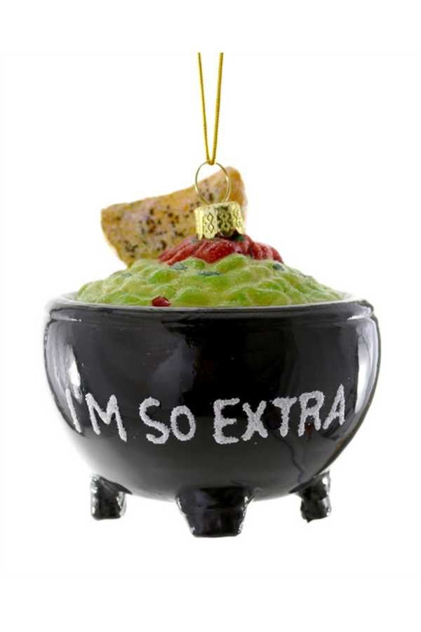 Glass Ornament - Guacamole "I am so Extra"