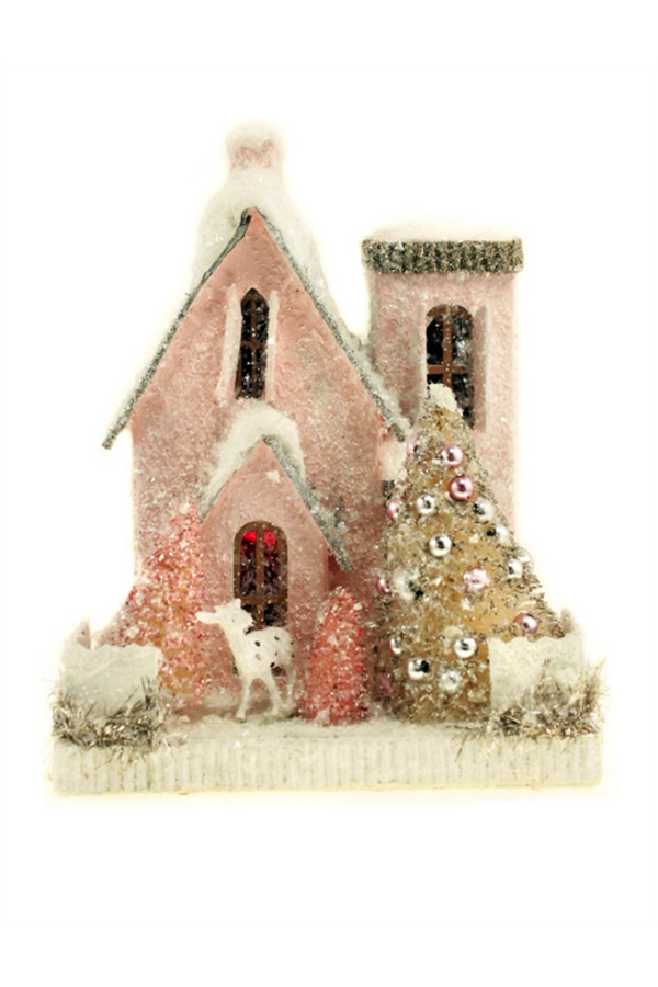 Whimsical Village House - Petite Pink House