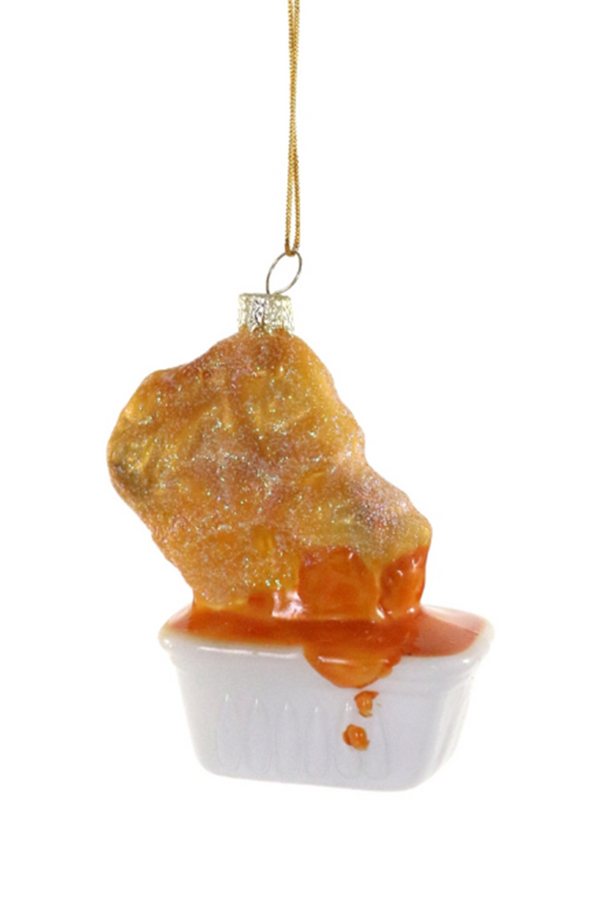 Glass Ornament - Chicken Nugget in Dipping Sauce Sweet