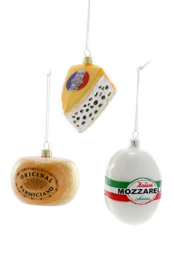 Glass Ornament - Cheese Types