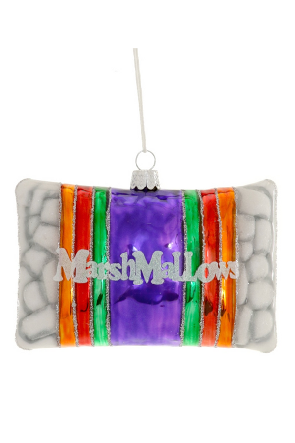 Glass Ornament - Bag of Marshmallows