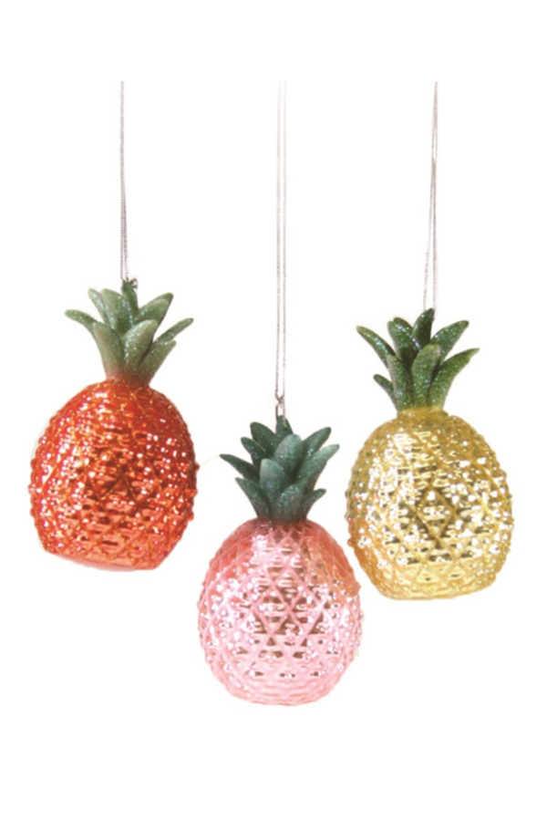 Glass Ornament - Paradise Pineapple