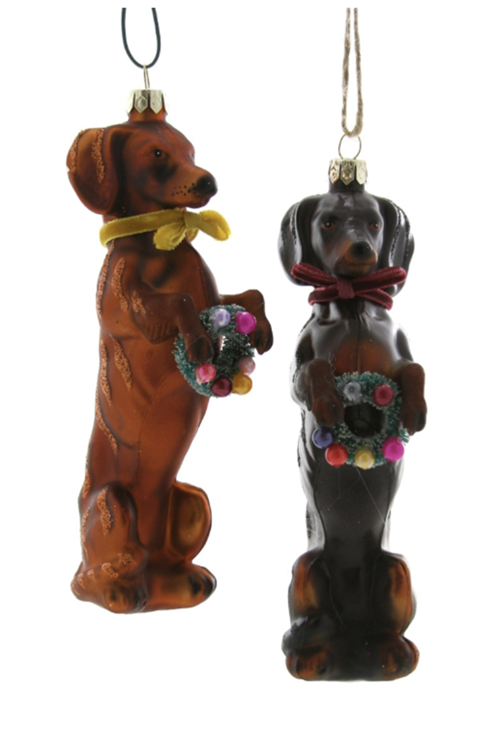 Glass Ornament - Festive Doxy Dachshund