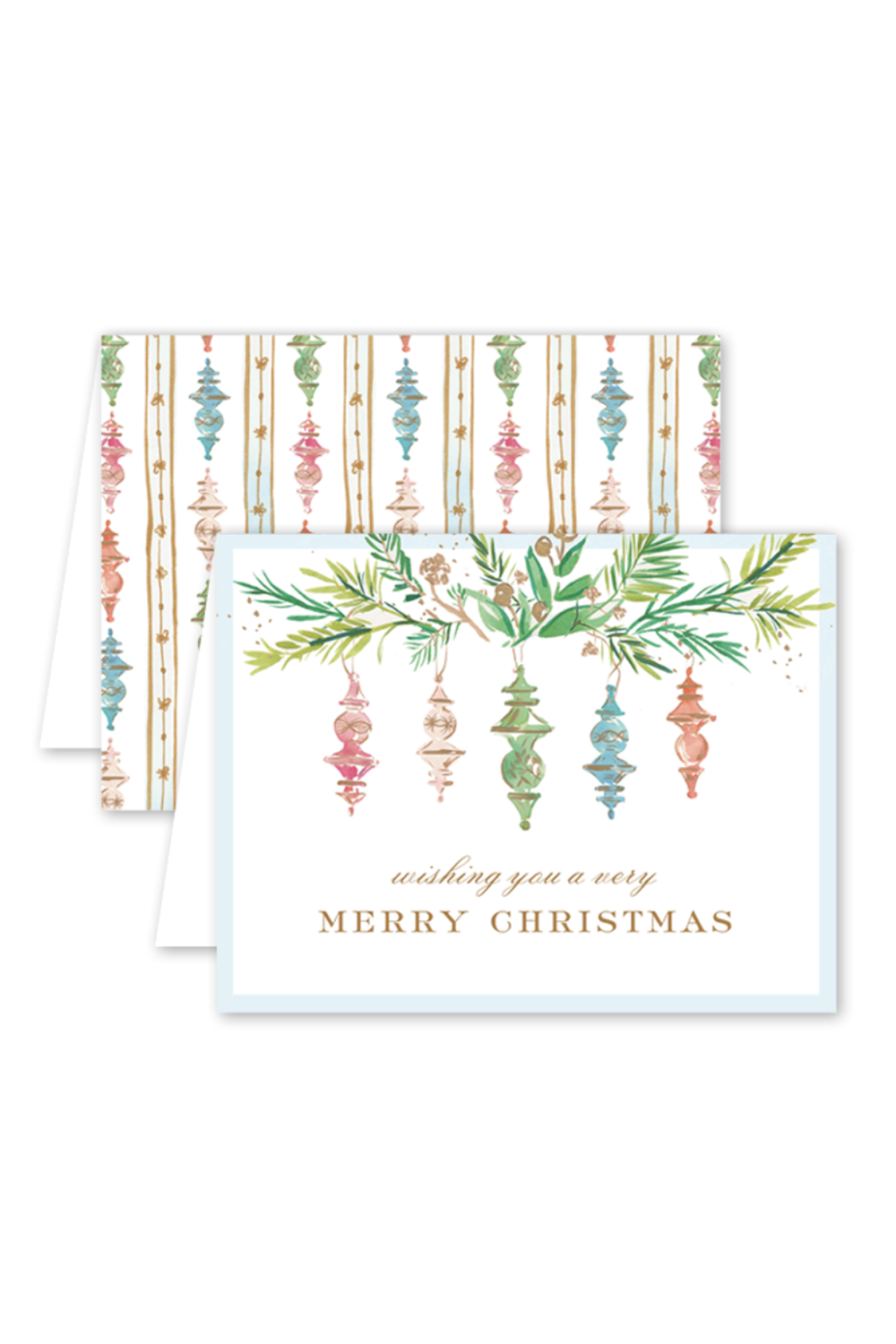 DW Holiday Greeting Card - Finial Ornaments