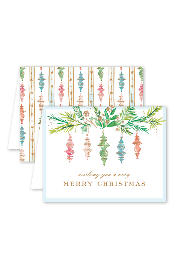 DW Holiday Greeting Card - Finial Ornaments