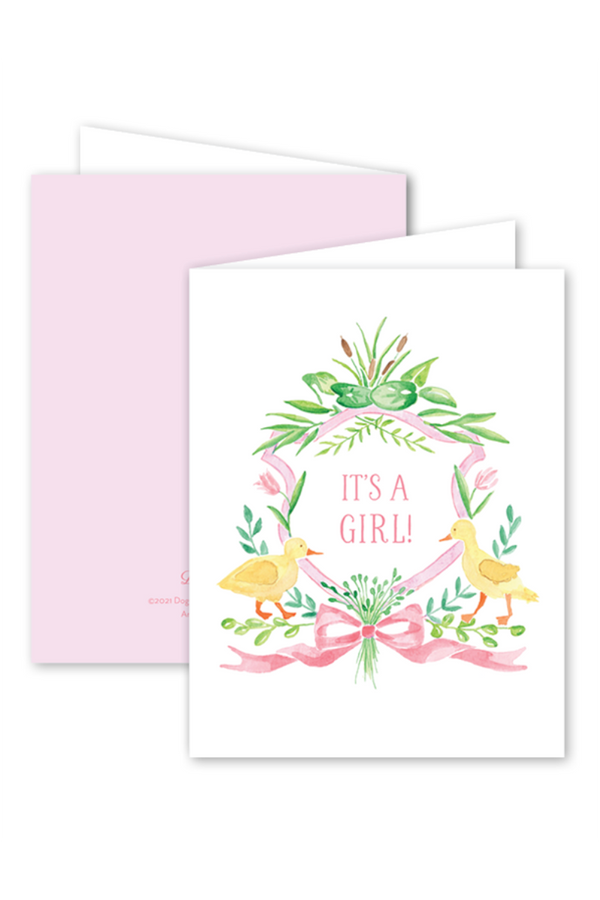 DW Baby Greeting Card - Little Duckling Pink