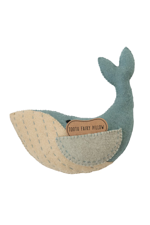 SIDEWALK SALE ITEM - Whale Tooth Fairy Pillow