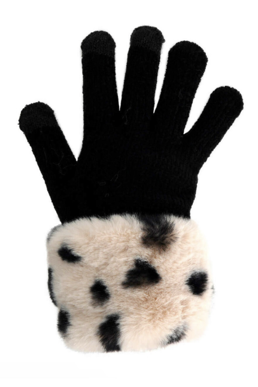 FF Fur Trim Glove - Cheetah
