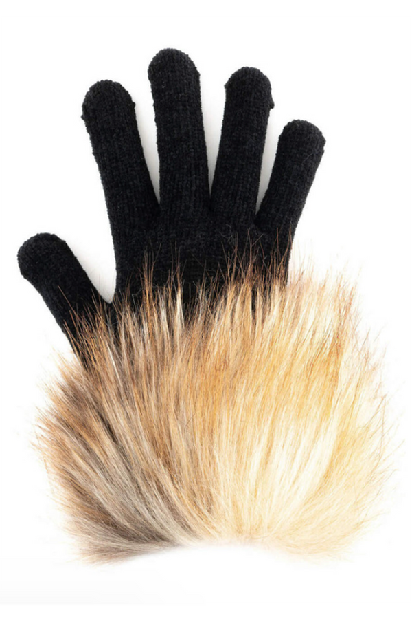 FF Fur Trim Glove - Red Fox
