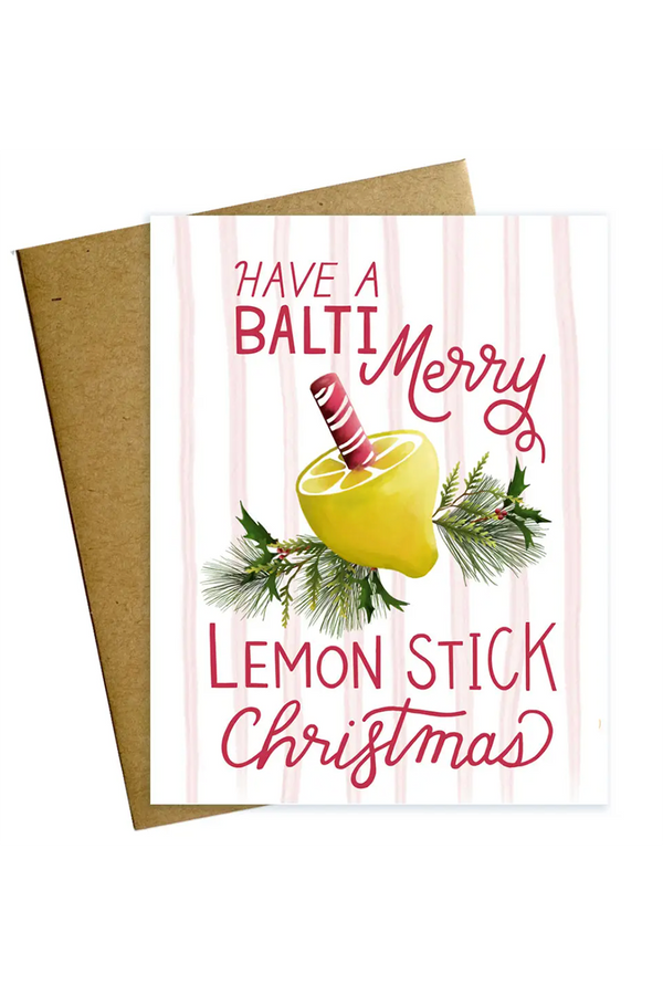 MM Single Holiday Card - Lemon Stick