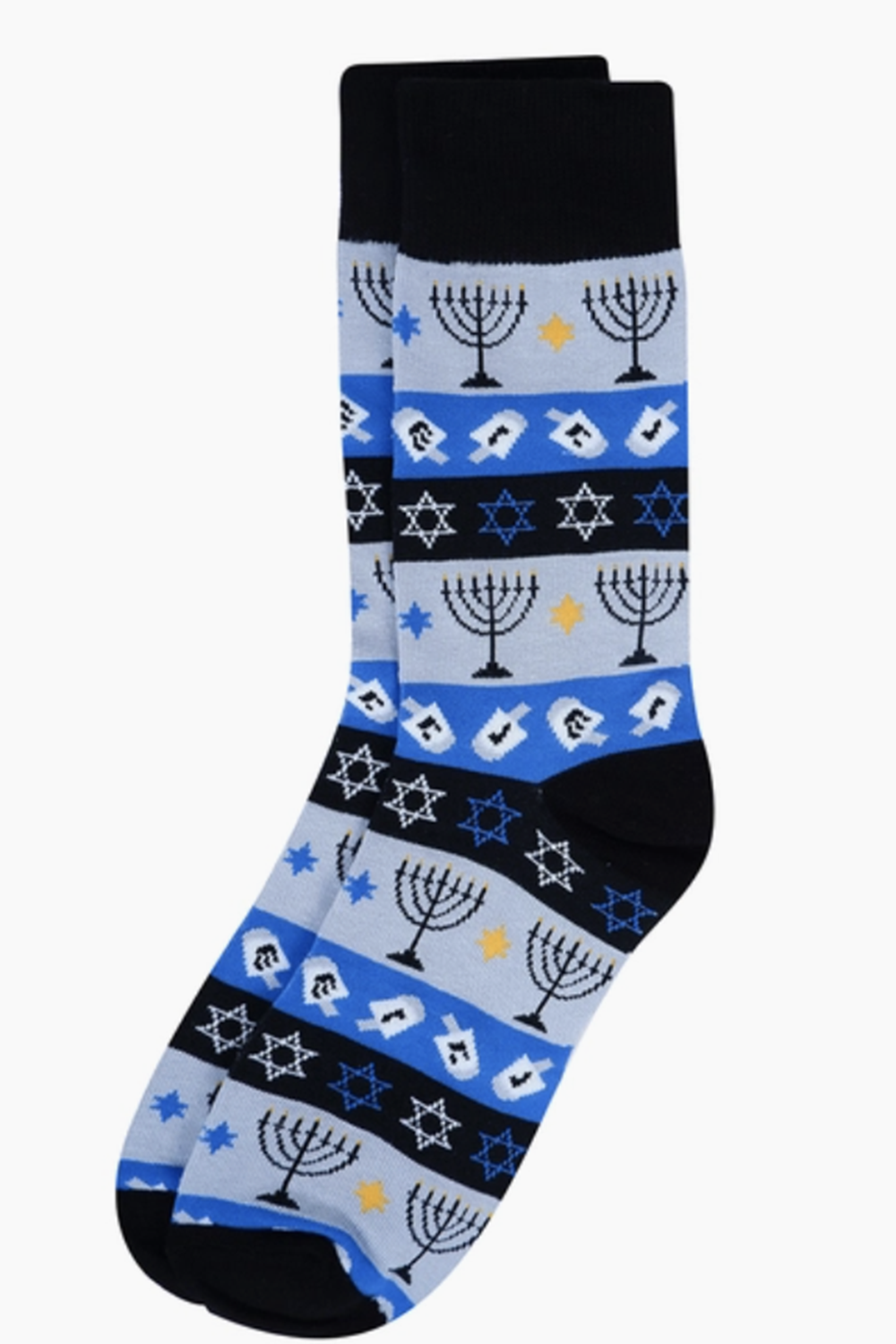 Men's Sock - Blue Hanukkah Novelty