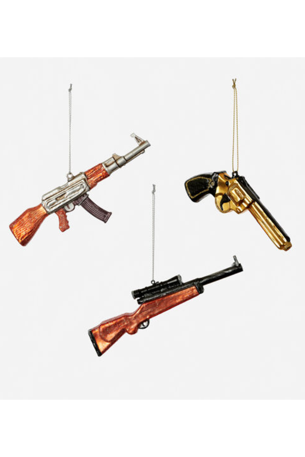 Glass Ornament - Gun