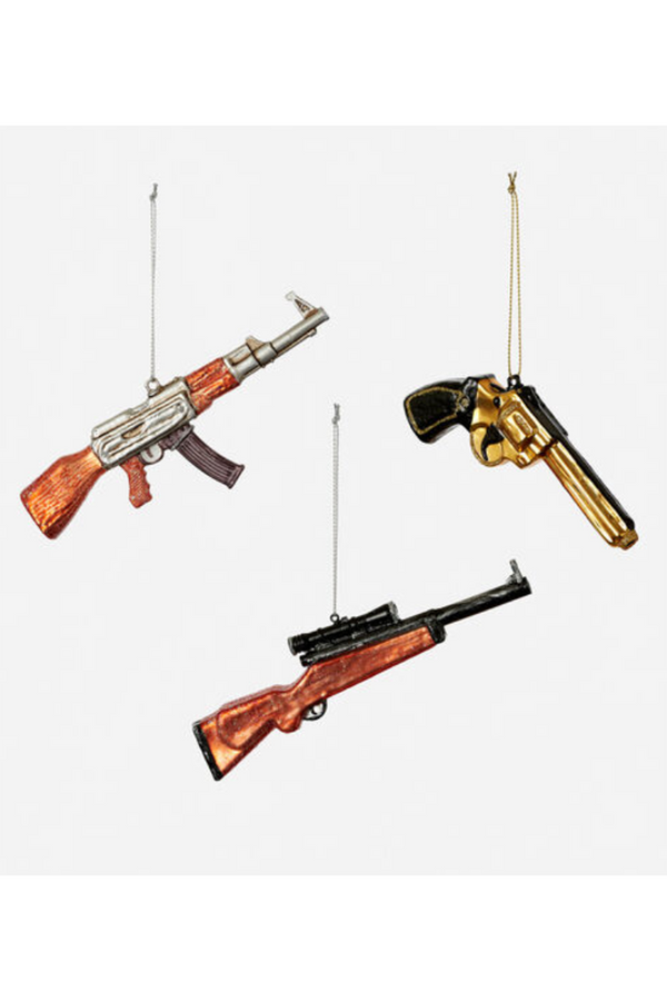 Glass Ornament - Gun