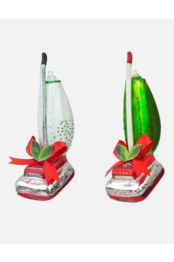 Glass Ornament - Vintage Vacuum Cleaner