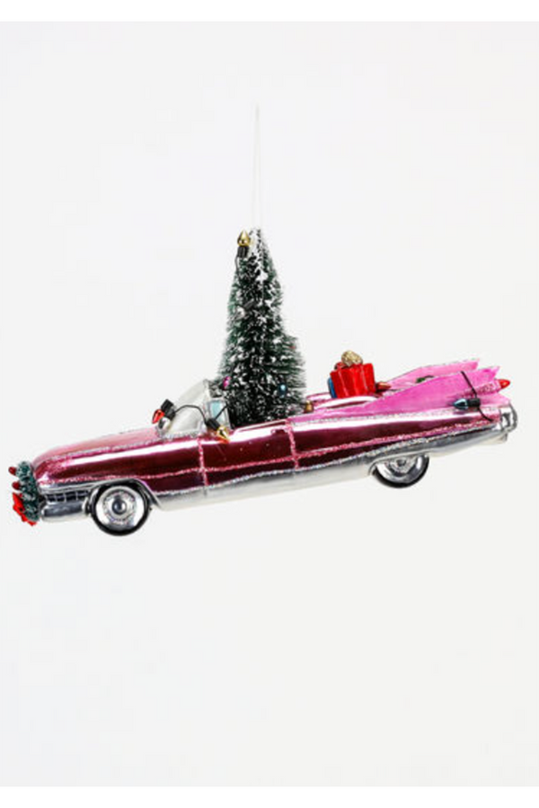 Glass Ornament - Holiday Pink Caddy