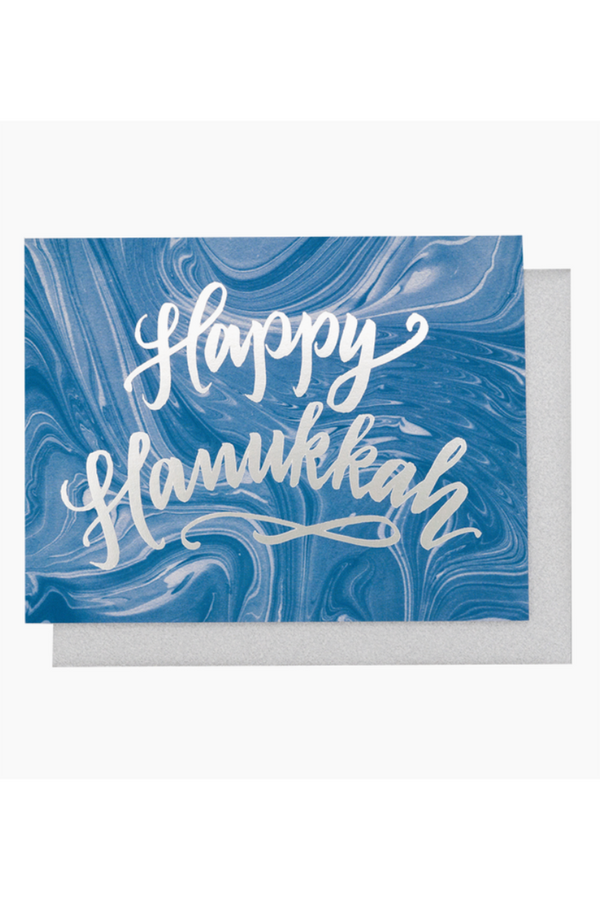 Social Holiday Greeting Card - Hanukkah Marble