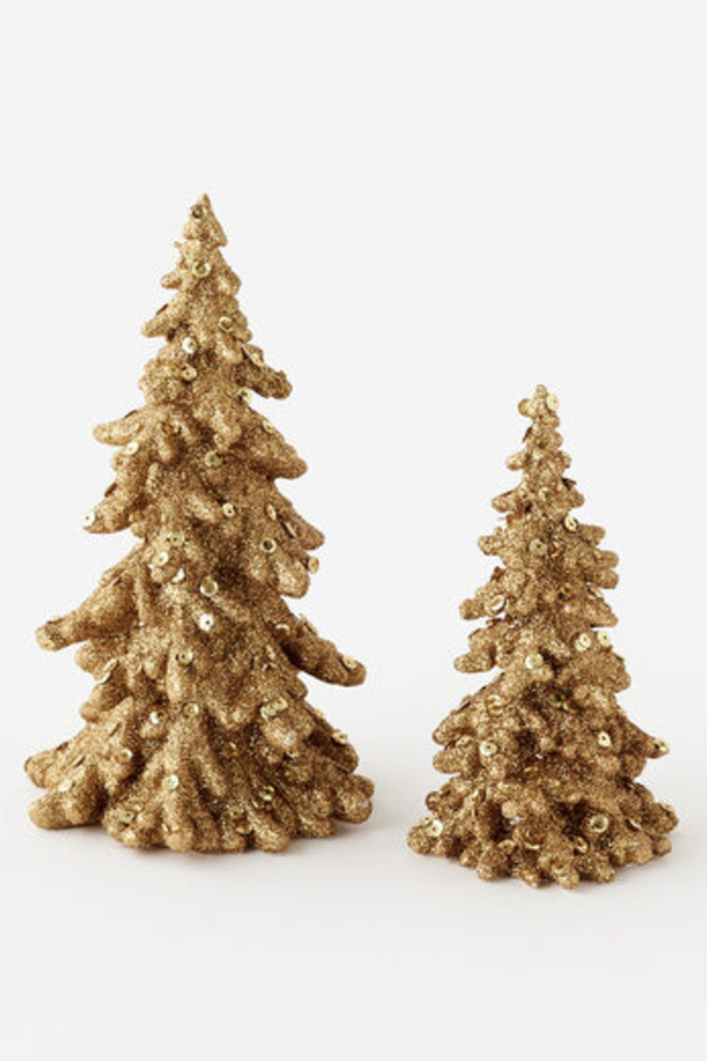 Sparkly Gold Drippy Glitter Trees - Wide