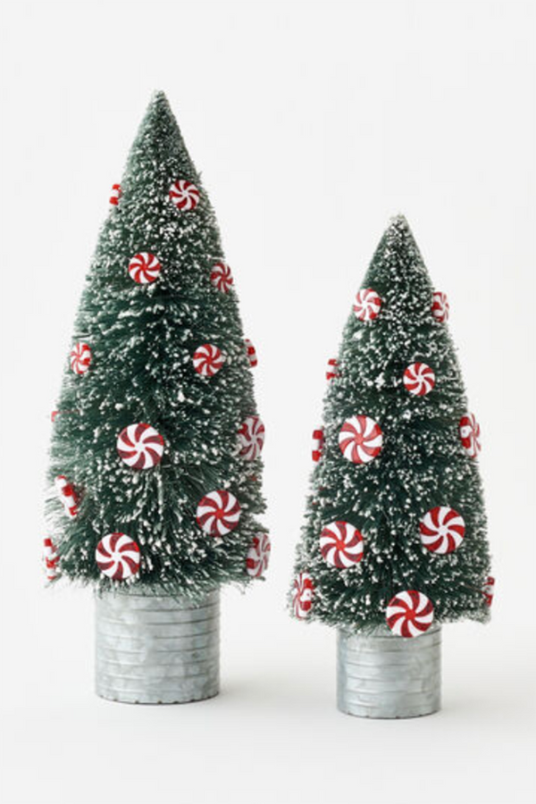 Potted Peppermint Sisal Tree Figure