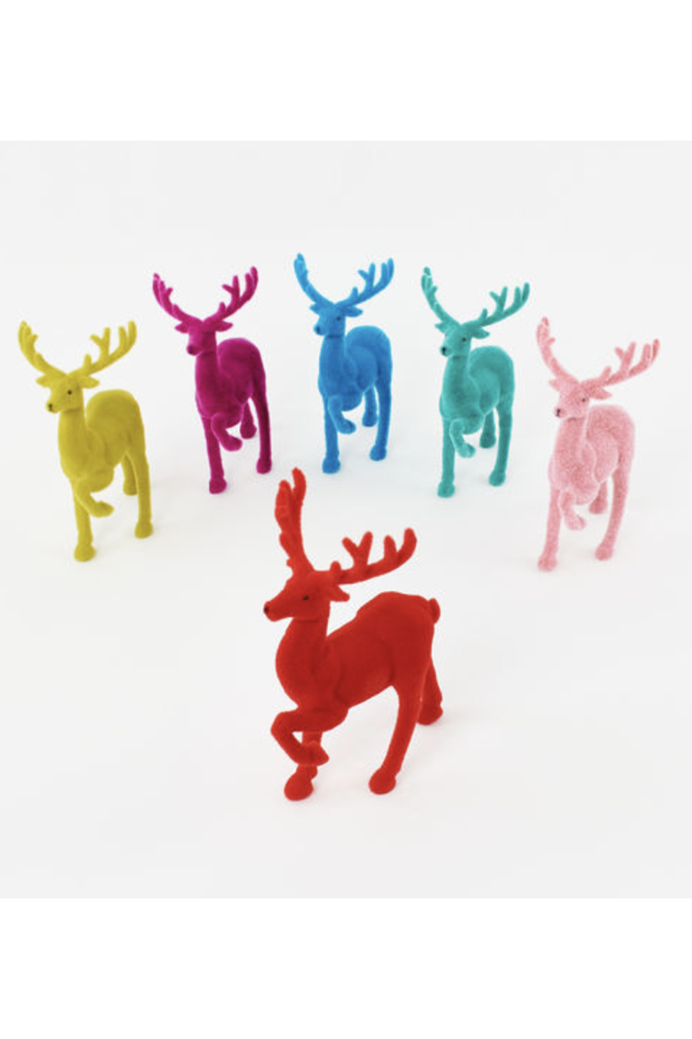 Flocked Deer Figure - Medium