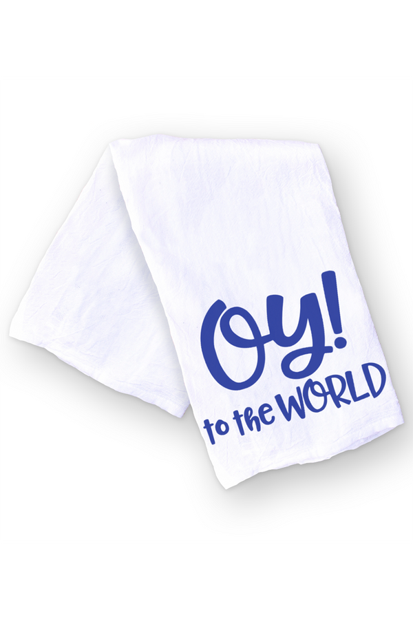 Hanukkah Kitchen Towel - Oy to the World