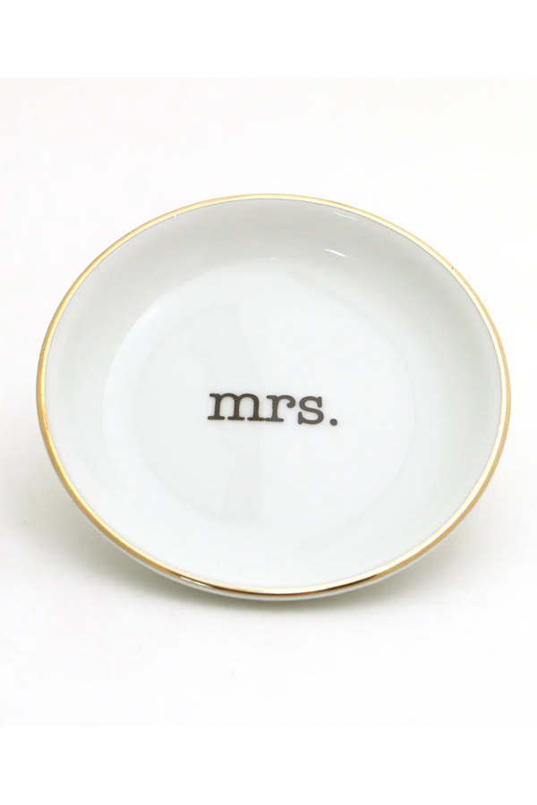 MRS Ring Dish with Gold Accents