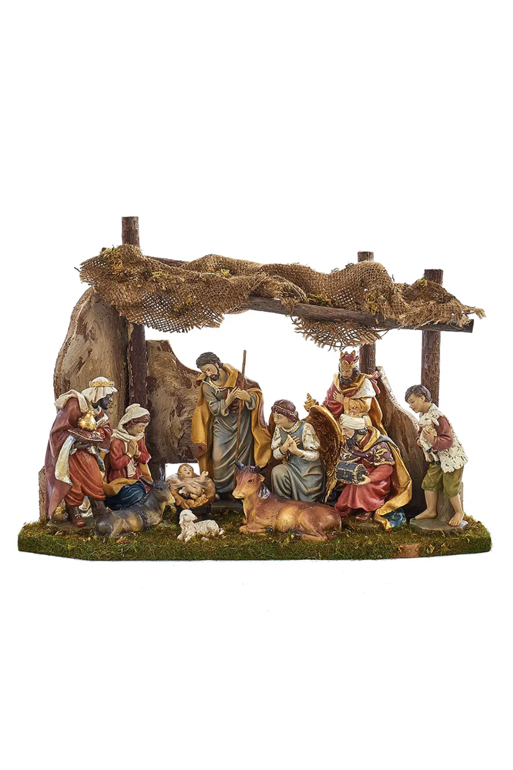 Nativity Set with Angled Stable