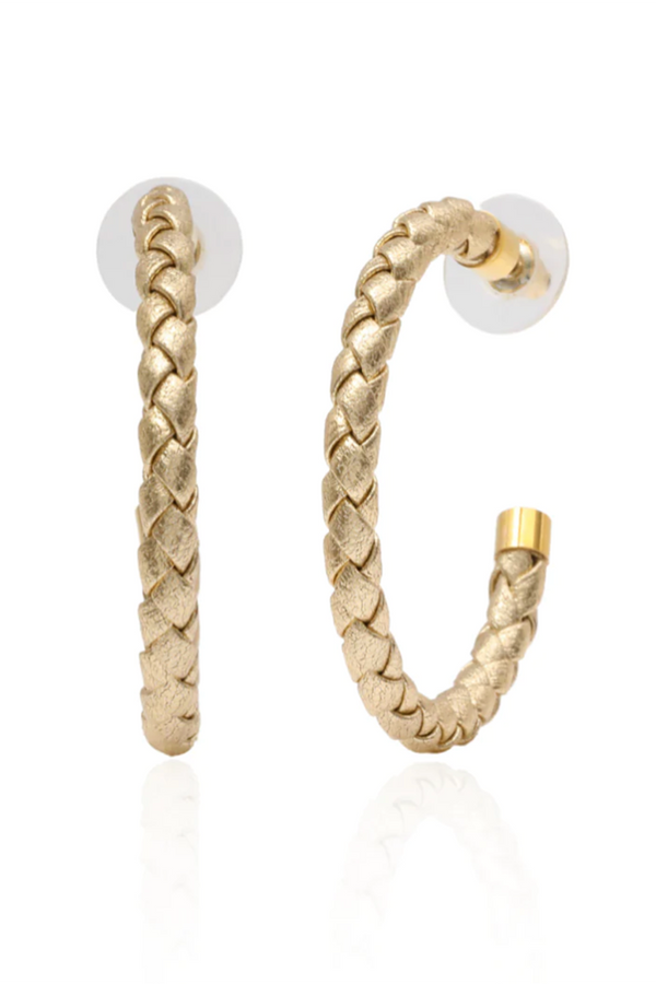 Keva Braided Hoop Earring - Gold