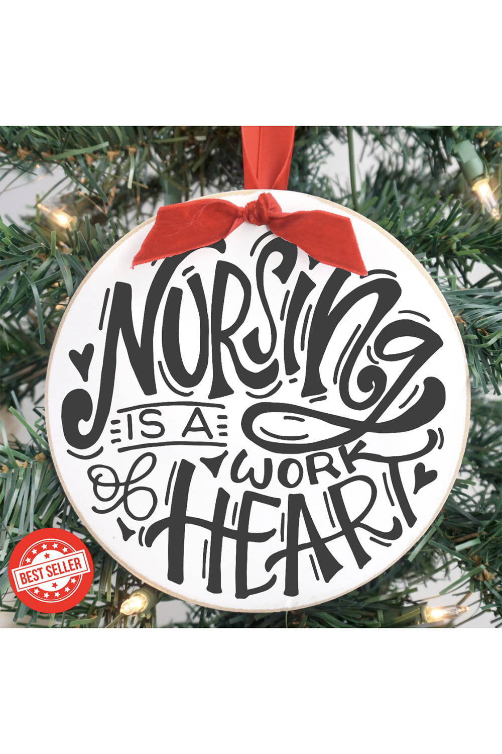 LARGE Wooden Ornament - Nursing