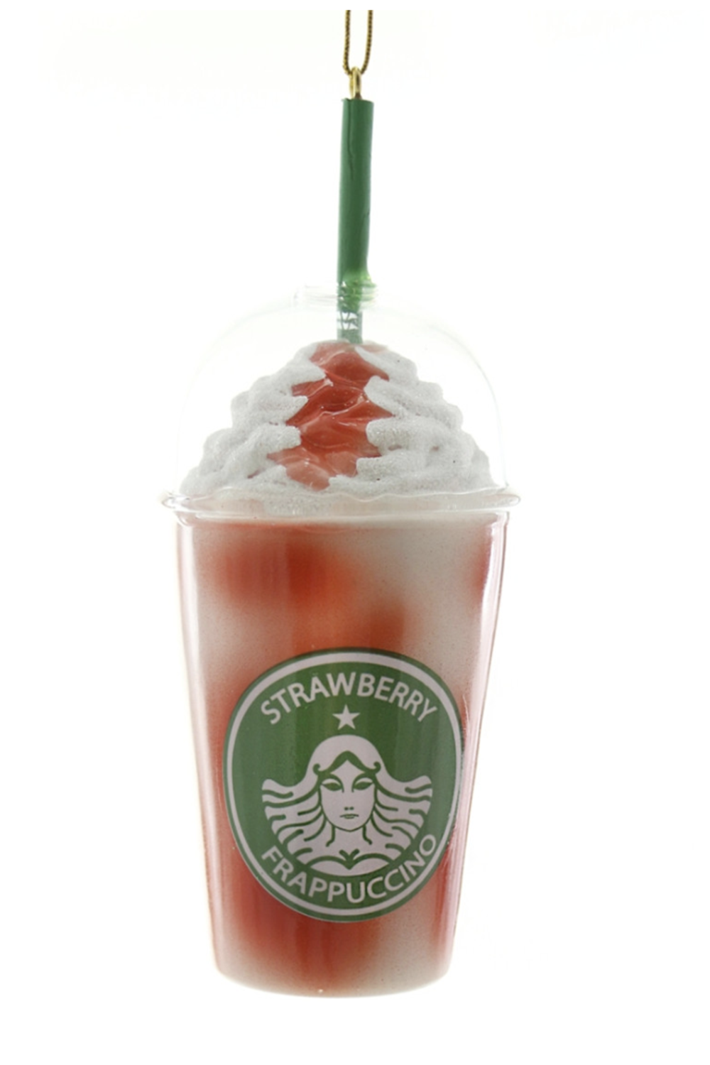 Glass Ornament - Strawberry Frappuccino