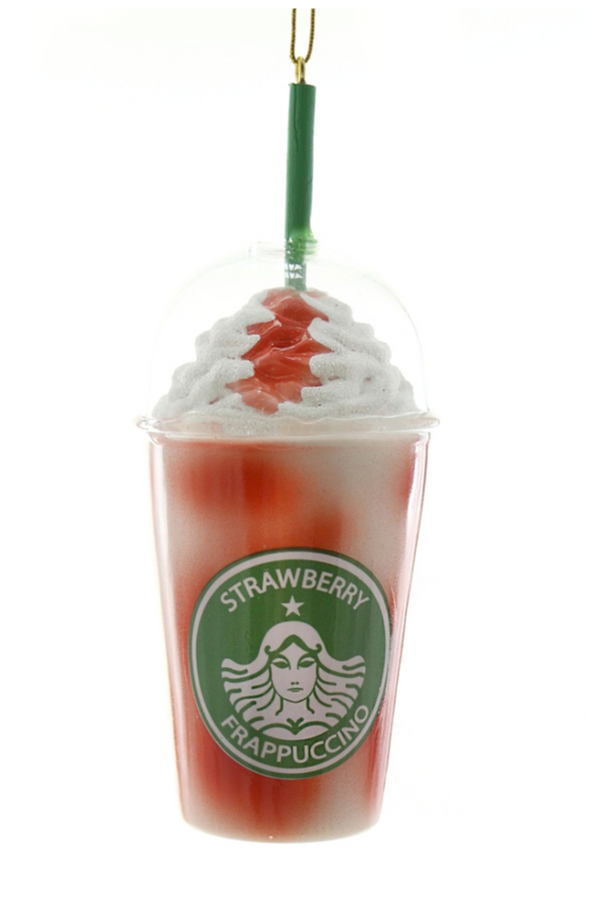 Glass Ornament - Strawberry Frappuccino