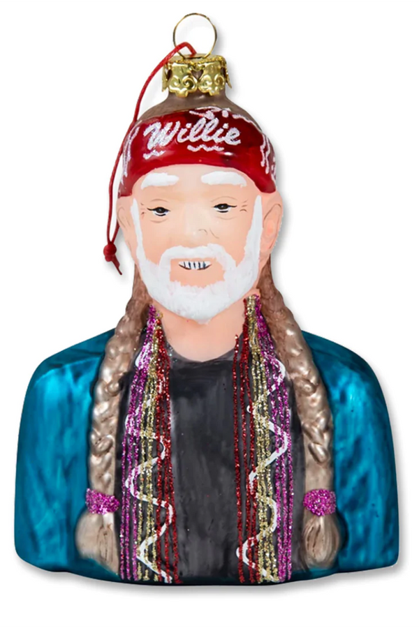Glass Ornament - Willie Nelson