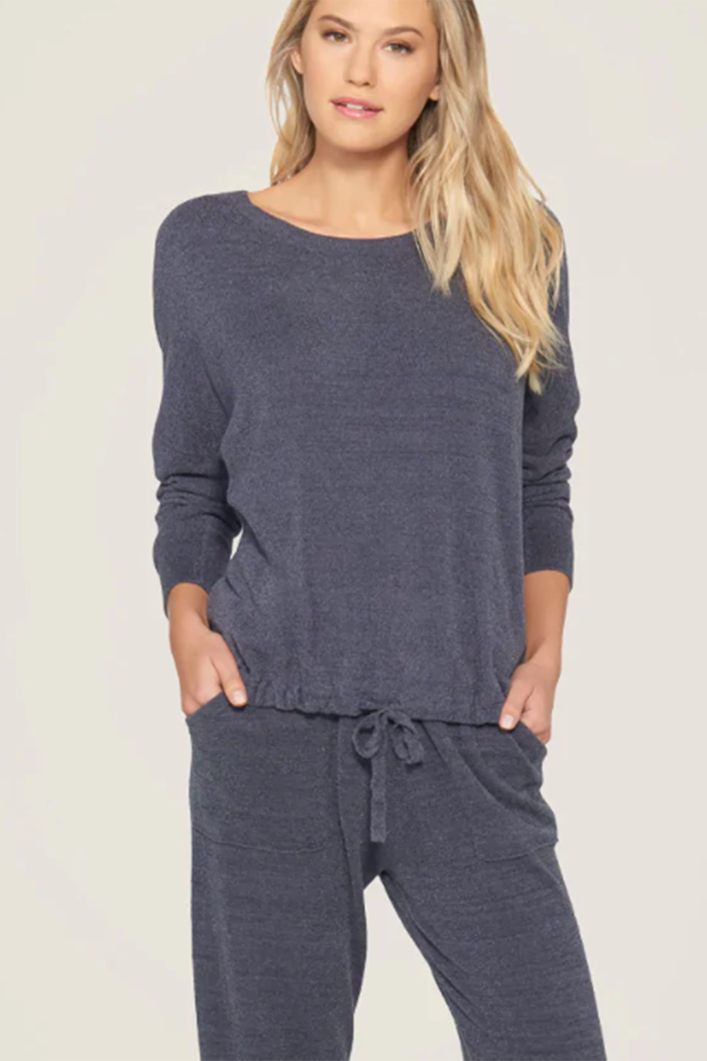 SIDEWALK SALE ITEM - Ultra Lite Slouchy Pullover - Pacific Blue