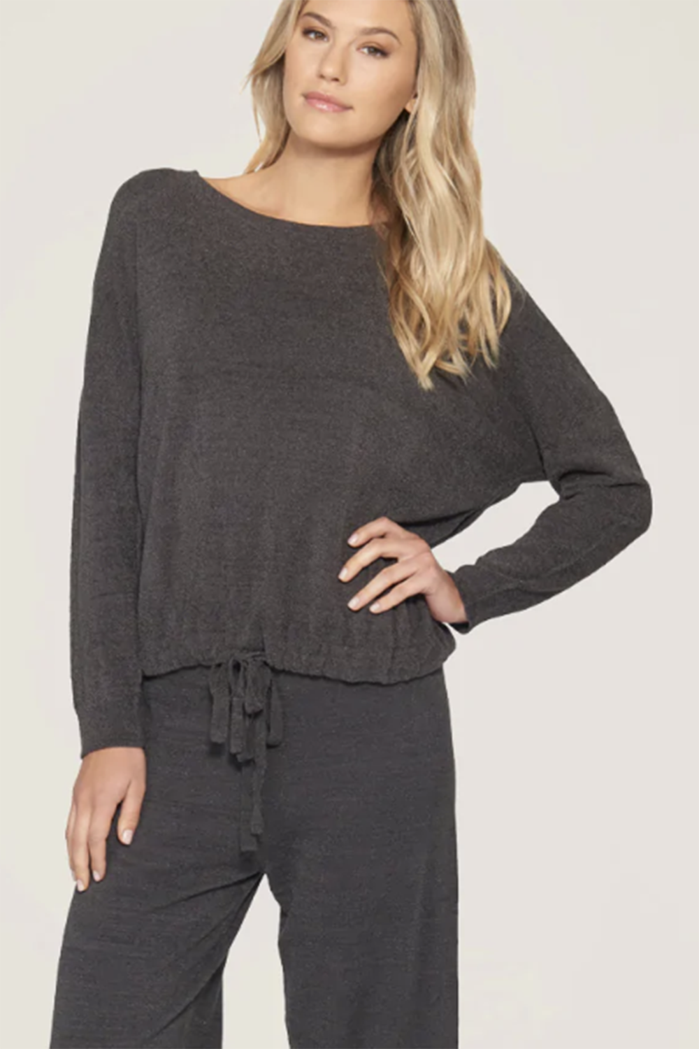 SIDEWALK SALE ITEM - Ultra Lite Slouchy Pullover - Carbon