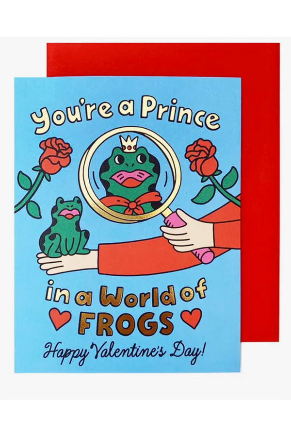 Social Valentine's Day Greeting Card - Frog Prince