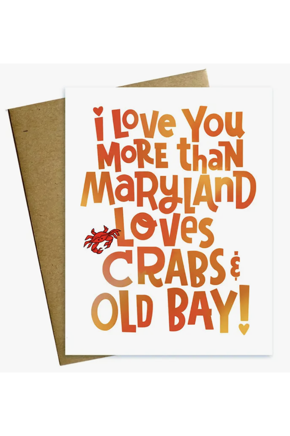 MM Single Valentine's Day Card - Crabs & Old Bay