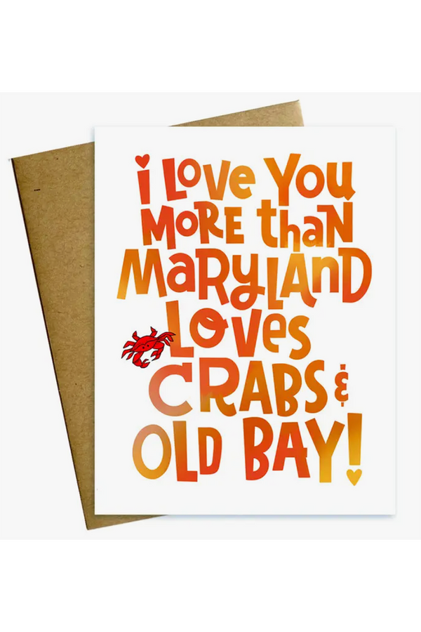 MM Single Valentine's Day Card - Crabs & Old Bay