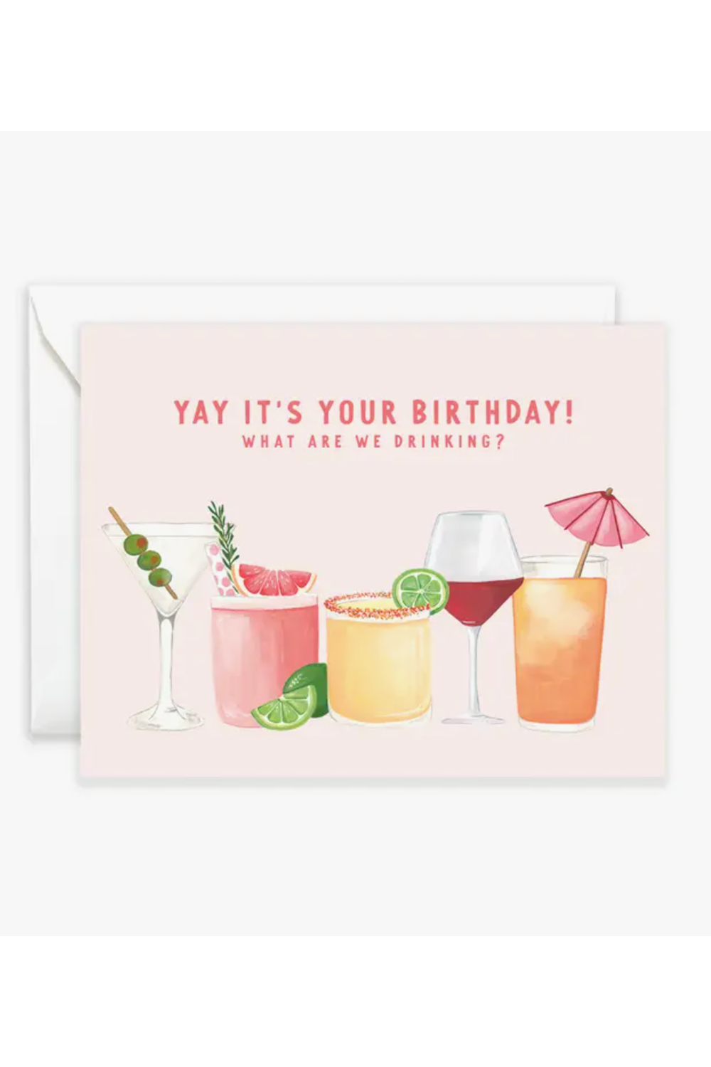 Isabella Single Birthday Card - Birthday Cocktails