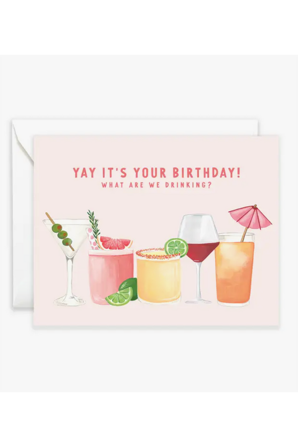 Isabella Single Birthday Card - Birthday Cocktails