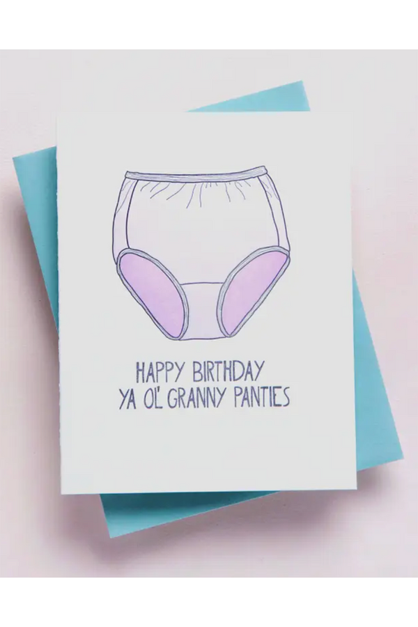 Richie Single Birthday Card - Granny Panties